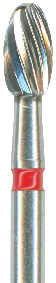 Бор фінір твердосплавний фінішний олива  OkoDent червоний (C379)