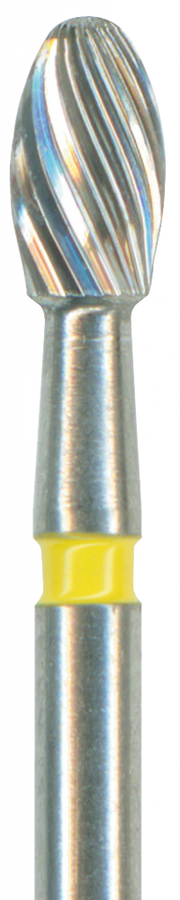 Бор фінір твердосплавний фінішний олива OkoDent жовтий (C379F)