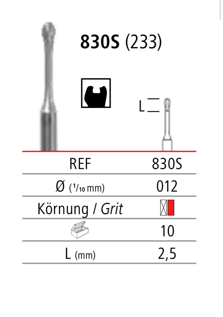 Бор Алмазний для мікропрепарування OkoDent (830S)