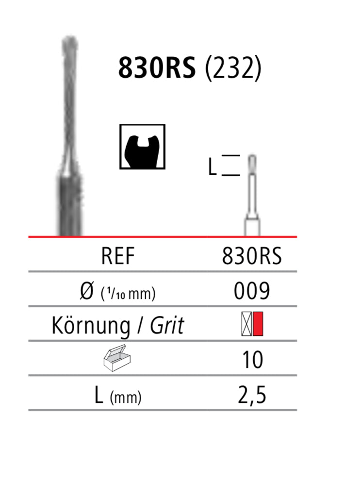 Бор Алмазний для мікропрепарування OkoDent (830RS)
